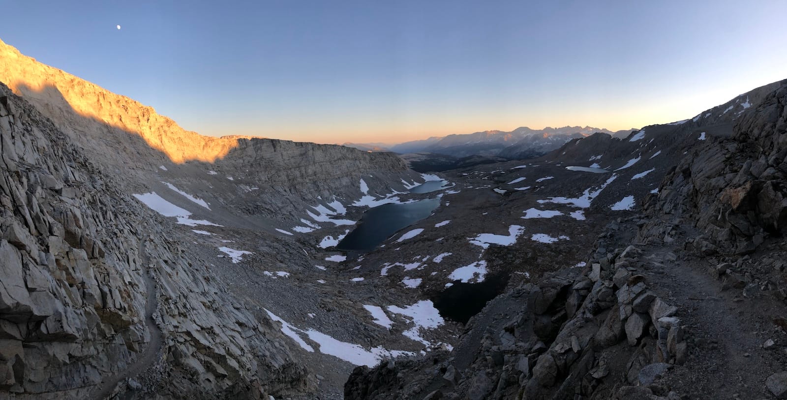 Sunset over Forester Pass, Aug 2019.