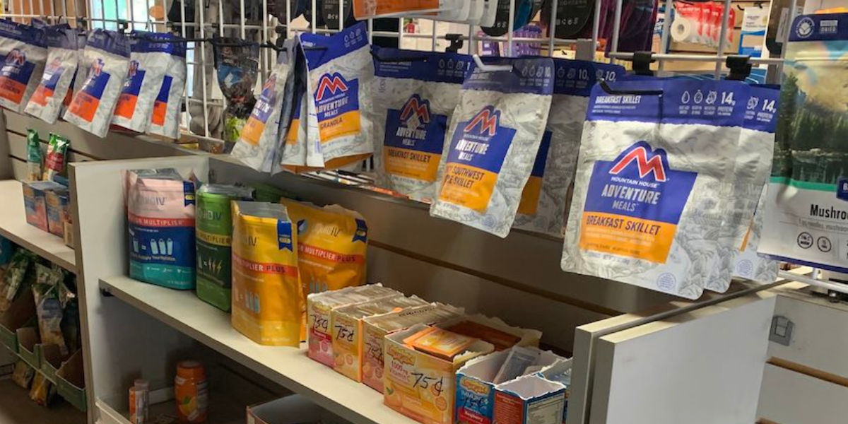 Hiker resupply store at VVR