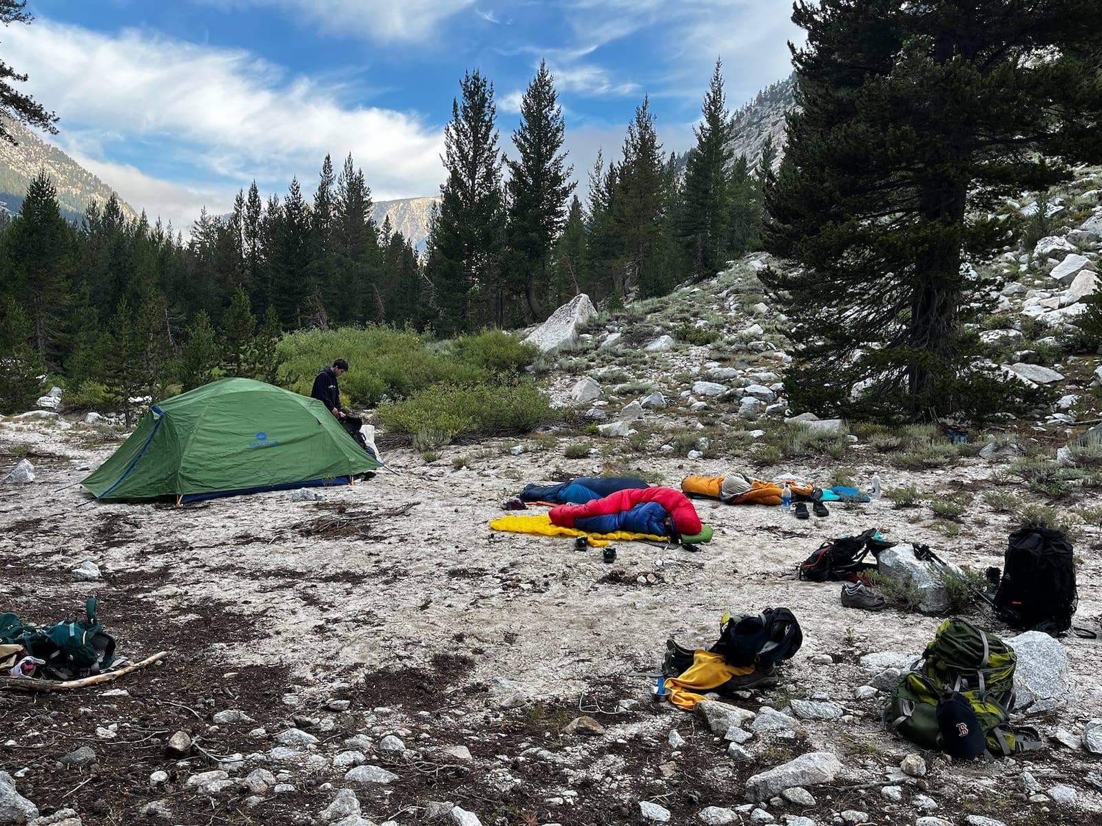 Camp near Mills Creek.
