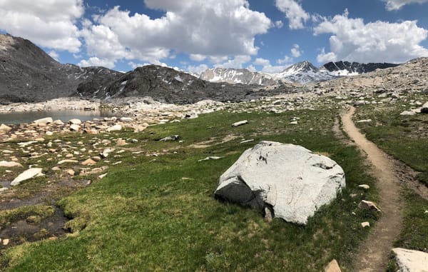 The John Muir Trail near Muir Pass, July 2018.