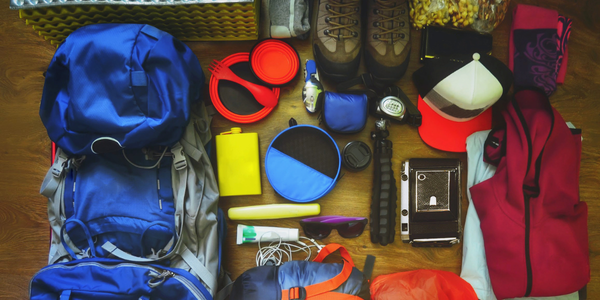 Hiking gear for a person preparing to hike the PCT